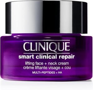 Clinique Smart Clinical Repair Lifting Face + Neck Cream with Peptides + Hyaluronic Acid | Anti-Aging + Hydrating
