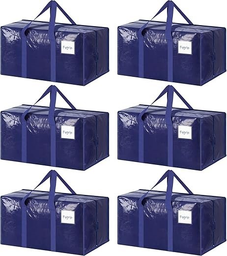 6 Pack Heavy Duty Moving Bags – Blue
