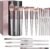 BS-MALL 18-Piece Premium Synthetic Makeup Brush Set with Black Storage Case