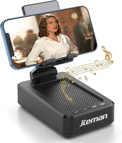 Bluetooth Speaker with Phone Stand and Anti-Slip Base, HD Sound