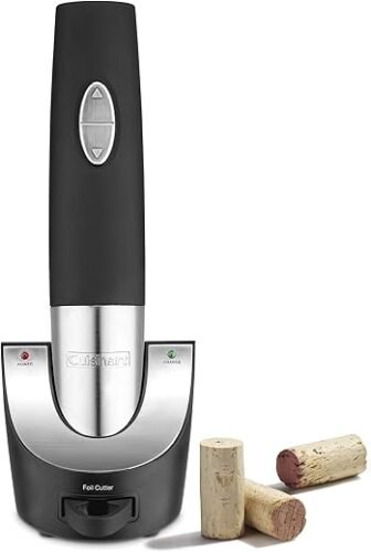 Cuisinart CWO-50 Cordless Electric Wine Opener with Foil Cutter and Charging Base