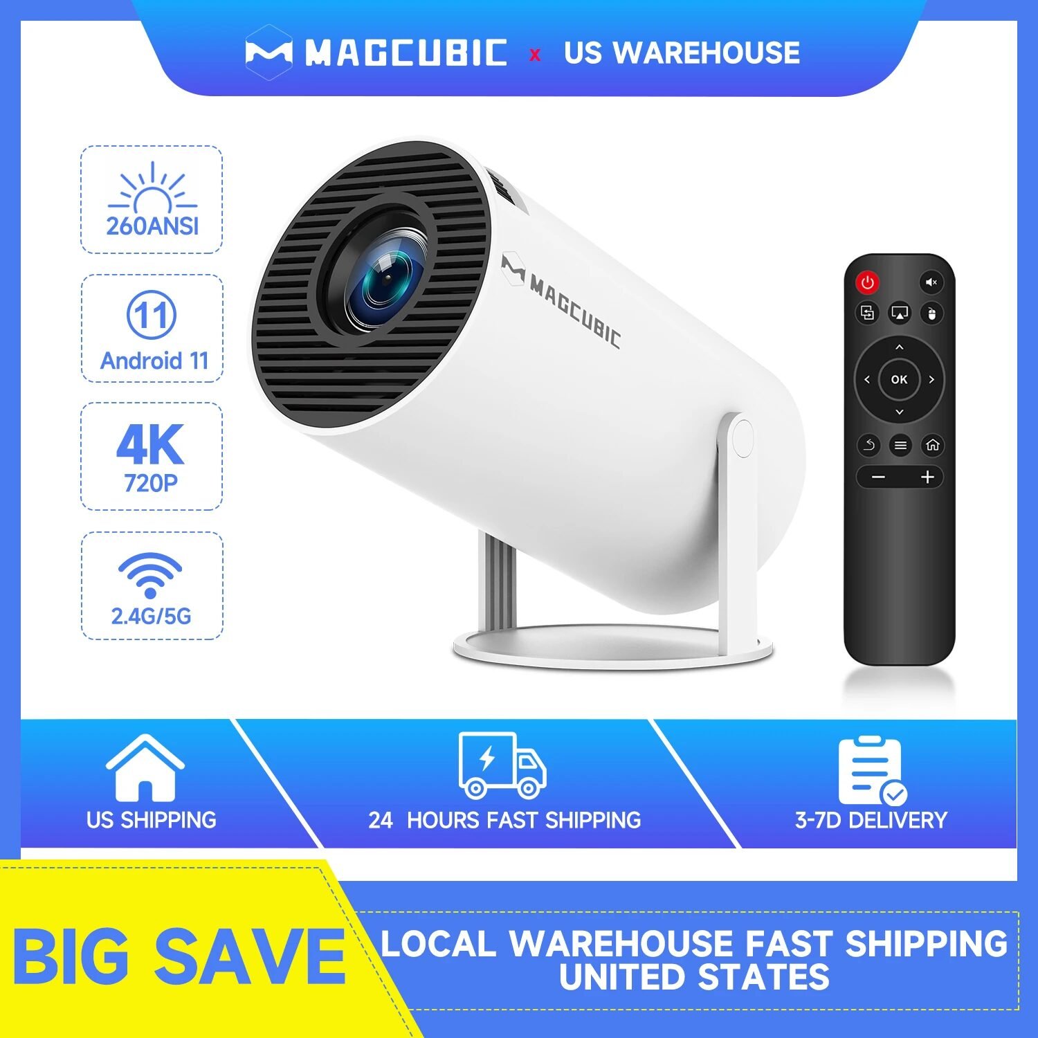 Magcubic HY300 Pro 4K Portable Projector