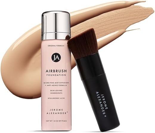 MagicMinerals AirBrush Foundation by Jerome Alexander – 2pc Set with Kabuki Brush