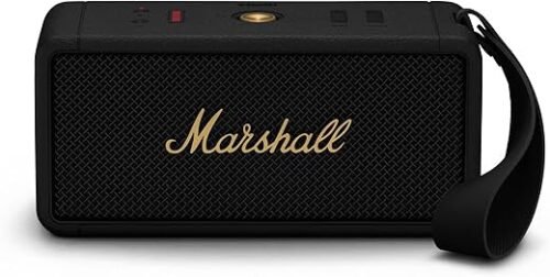 Marshall Middleton Portable Bluetooth Speaker with 20+ Hour Battery and True Stereophonic Sound