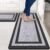Mattitude 2-Piece Anti-Fatigue Kitchen Mat Set, Cushioned and Waterproof, Black and Gray