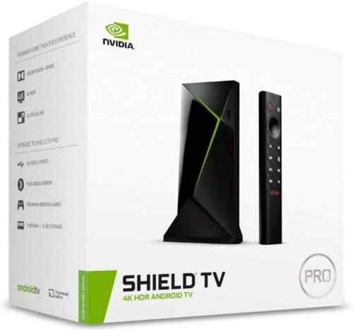 NVIDIA SHIELD Android TV Pro Streaming Media Player; 4K HDR Works with Alexa