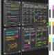4-Piece Magnetic Acrylic Fridge Calendar Set with Markers