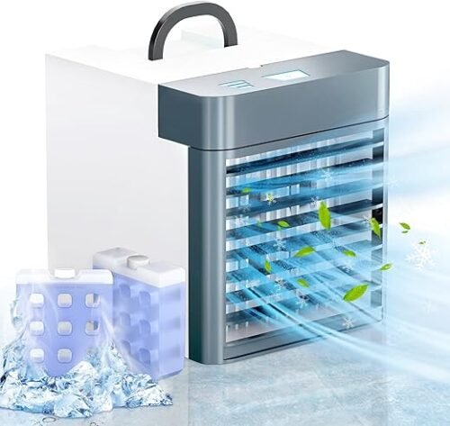 Portable Mini Air Conditioner Fan with 3 Speeds and Water Cooling