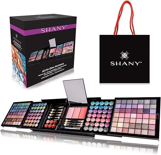 SHANY All-In-One Harmony Makeup Kit – 98 Eyeshadows, 70 Pastels, Lip Colors, Blushes, and Brushes